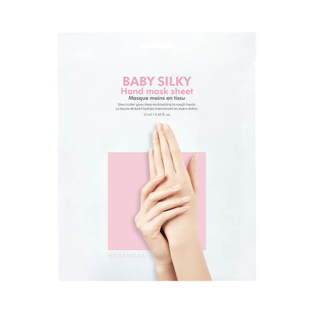 Eine Handmaske der Marke Holika Holika für weiche Hände